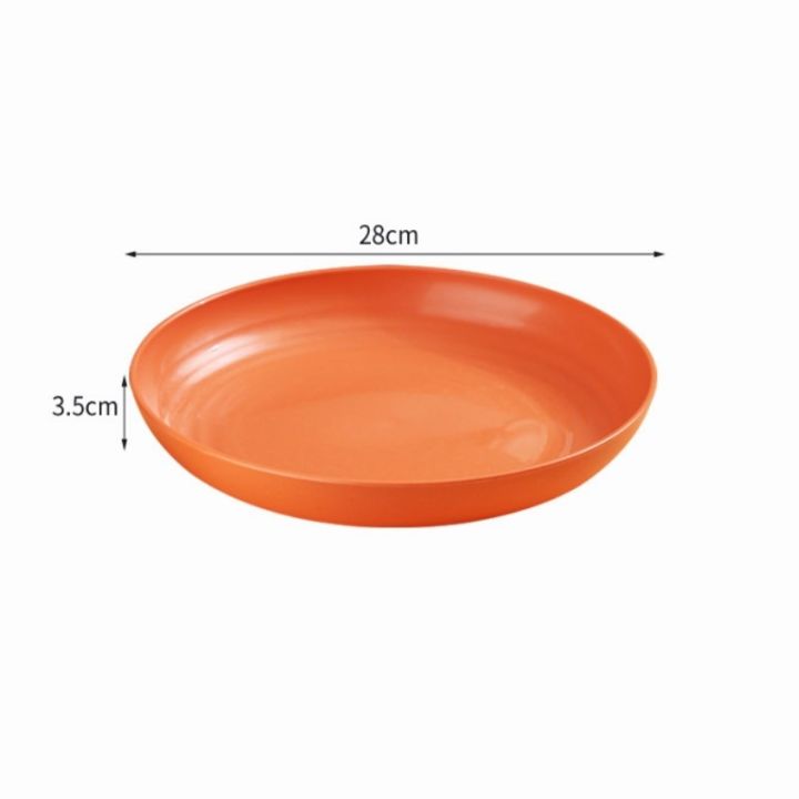 inyahome-unbreakable-dinner-plates-cafeteria-reusable-plate-food-trays-dishwasher-microwave-safe-easy-to-clean-bpa-free-red