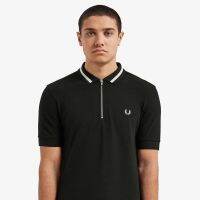 Fredperry ใหม่ Fredperry เสื้อโปโลหูข้าวสาลีของผู้ชายตาข่ายฝ้ายสบายงานปักสไตล์อังกฤษเสื้อยืดลาเพล