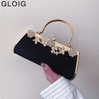 New Design Vintage Party Dress Evening Bags Women Handbags Diamonds Luxury Metal Clutch Small Female