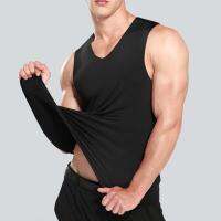 hot【DT】 No Trace Men Mens Undershirt Transparent Shirts Male Bodyshaper V-Neck Thin Sleeveless 4XL