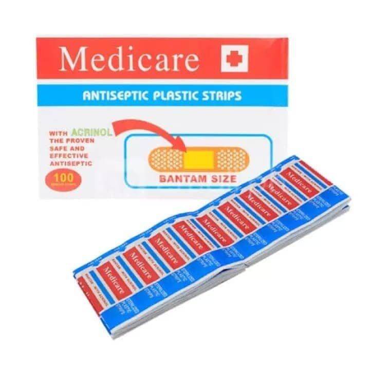 H&H 100pcs Medical Plaster Strips Adhesive Antiseptic Bandage Band Aid