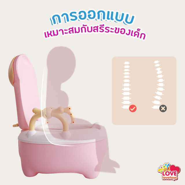 ดีลลดราคา-กระโถนเด็ก-สำหรับฝึกขับถ่าย-ถาดถอดทำความสะอาดได้ง่าย-เบาะนิ่ม-มีที่จับ-รุ่นกวาง-a4