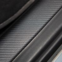 For Tesla Model 3 17-23 Car Accessories Carbon Fiber Leather Front Rear Door Sill Protective Hidden Protection 4Pcs/Set