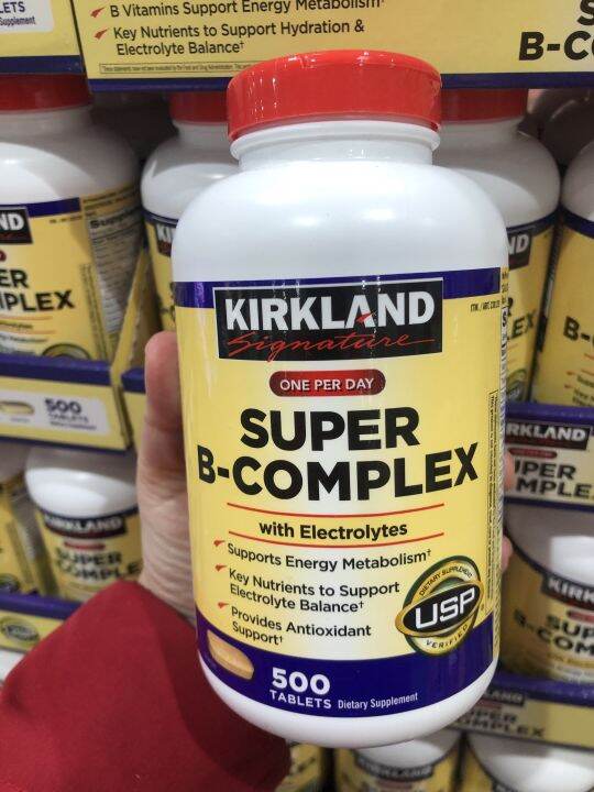 Kirkland Signature Super B-Complex With Electrolytes, 500 Tablets ...