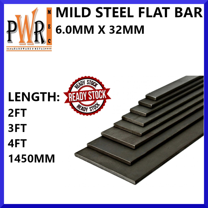 MILD STEEL FLAT BAR METAL SUPPLIES THICKNESS 6.0MM WIDTH 32MM Lazada