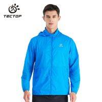 HOT★Tectop ฤดูร้อนกันน้ำ Rain เสื้อแจ็คเก็ตสีฟ้าแห้งเร็ว Windbreaker และกลางแจ้งเสื้อขี่จักรยาน