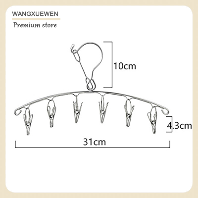 COD คลิปหนีบผ้ากันลมที่แขวนเสื้อผ้าให้แห้งทำจากสเตนเลสสตีลจำนวน6-20ตัวที่แขวนถุงเท้าสำหรับซักผ้าที่เก็บถุงเท้าชุดชั้นใน