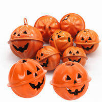 5Pcs Halloween Bell เหล็กสยองขวัญฟักทอง Bells 4ซม. สำหรับตกแต่งบ้านฮาโลวีนสัตว์เลี้ยงแขวนจี้ของขวัญเด็ก Supplies