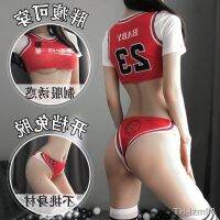 ? แฟนสาว ชุดนอน Football baby cheerleading uniform temptation fission die pantsuit swimsuit party