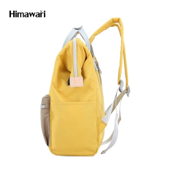 กระเป๋าเป้สะพายหลัง-ฮิมาวาริ-himawari-backpack-with-usb-charging-14-laptop-compartment-yellow-khaki-1881
