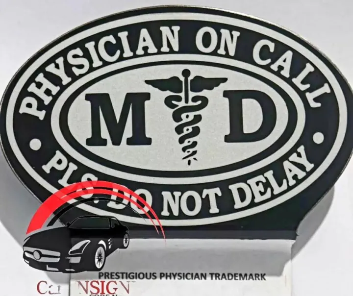 PHYSICIAN CAR EMBLEM BLACK/WHITE Lazada PH
