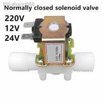 AC 220V DC 12V 24V 1/2 3/4 Plastic Electric Normally Closed Solenoid Valve Magnetic Water Air Pressure Controller Switch