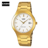 Velashop นาฬิกาข้อมือผู้ชายคาสิโอ Casio Standard สายสแตนเลส สีทอง รุ่น MTP-1170N-7ARDF, MTP-1170N-7A,  MTP-1170N