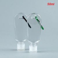 【CW】 1/3/5pcs 50ml Refillable Bottles Hand Sanitizer Containers Alcohol (Transparent Hook)