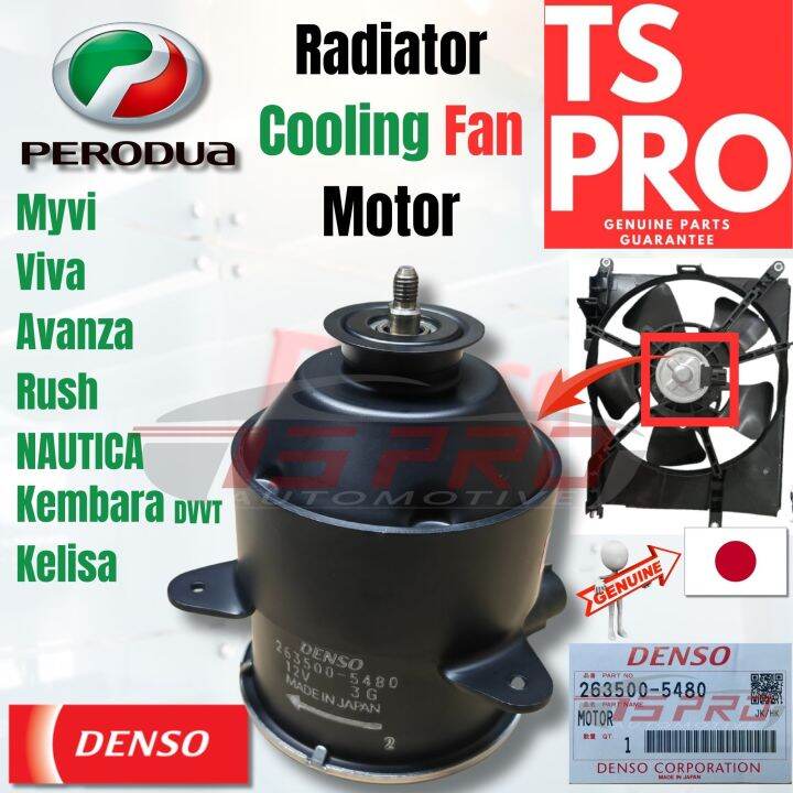 Perodua Myvi 05yr Viva Genuine Japan Denso Radiator Cooling Fan Motor
