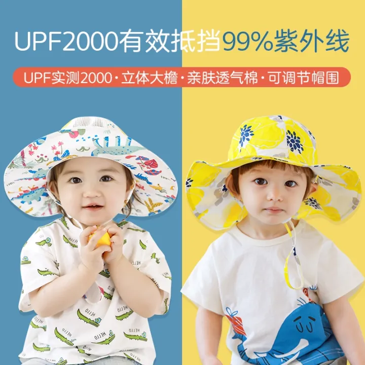 Uv sunscreen cap children baby mesh sun hat baby boy beach hat girl hat Lazada.co.th
