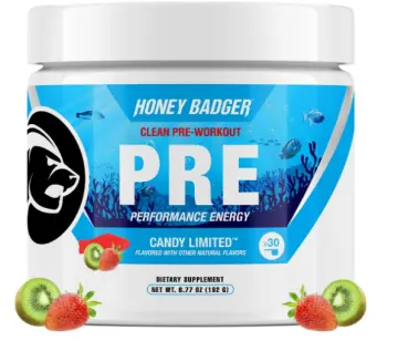 Honey Badger Pre Workout Powder, Keto Vegan Preworkout for Men