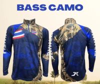 เสื้อตกปลา JK Thailand เสื้อกันยูวี ลาย BASS CAMO ป้องกันรังสี UV 80% แห้งเร็ว