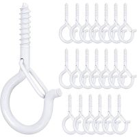 Q-Hanger Hooks เพดาน Q สกรูตะขอสกรูไฟแขวนไฟคริสต์มาสตะขอแขวนเพดานสกรูแขวน (100,สีขาว)