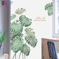 [24 Home Accessories] 80X180Cm Moda Adesivi Murali Foglia Verde Grande ต่อกล้อง Da Letto Piante Creative Soggiorno Decorazione Europa Sfondi Rimovibili