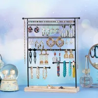 Standing Jewelry Display Stand DIY Earrings Necklace Bracelet Storage Stand Photography Jewelry Display Stand Cleaning Tools