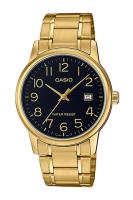 Casio Standard นาฬิกาข้อมือผู้ชาย สายสแตนเลส รุ่น MTP-V002G,MTP-V002G-1B (CMG) - สีทอง