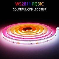 WS2811 RGBIC COB LED Strip Pixel Addressable Full Dream Color DC 12V 24V Flexible 720LEDs/m Smart Led Tape Lights for Room Decor