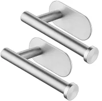 2PCS Toilet Roll Holder Self Adhesive 3M Stainless Steel Toilet Paper Holder No Drilling Required Toilet Rolls Holders Toilet Roll Holders