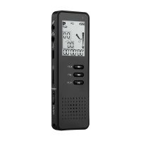 Digital Voice Recorder 8GB Dictaphone Professional Portable Sound Audio Recorder with Mp3 Player/TF Card to 64GB Black