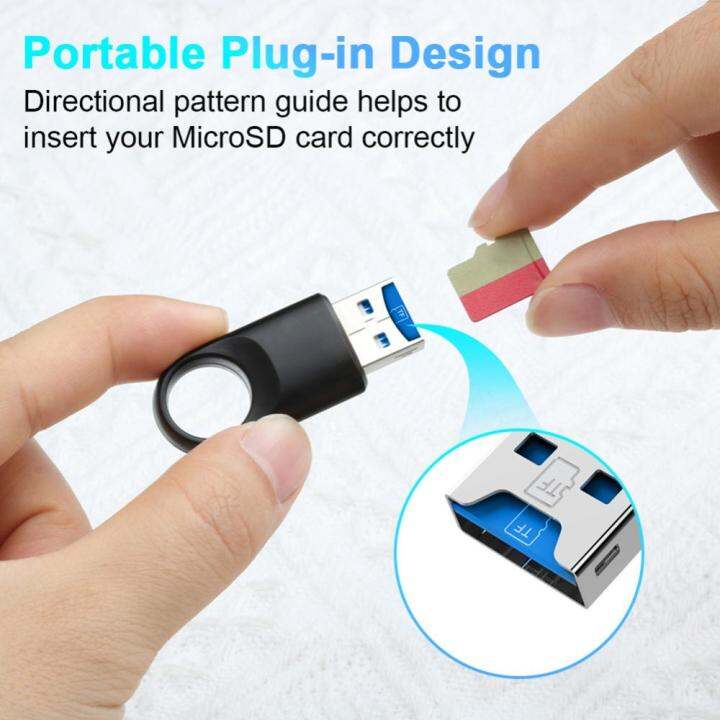 อะแดปเตอร์เมมโมรี่การ์ดแฟลชฮับความเร็วสูงการ์ดรีดเดอร์-usb-หน่วยความจำ3-0สำหรับโน้ตบุคคอมพิวเตอร์-pc-tf-sd