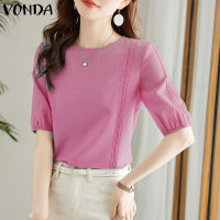 (จัดส่งฟรี)Fancystyle VONDA เสื้อเสื้อผู้หญิงผู้หญิงแขนพองเสื้อเย็บต่อกันลำลอง