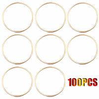 100PCS KC Gold Color Big Dream Catcher Circle Ring Craft Rings for Dream Catchers Hoops Hanging DIY Connectors 65MM