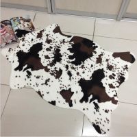 New Arrival PV Velvet Imitation Animal Skins Rugs and Carpets Cow Zebra Carpet 110x75cm Carpets For Living Room Bedroom