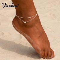 【CW】☋❂  Vienkim 2019 Anklets Barefoot Crochet Sandals Foot Jewelry Layer Legs