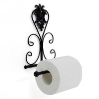 ₪✸ Iron Toilet Paper Roll Holder Bathroom Wall Mount Rack toilet paper holder 1PCS Vintage Black White Bronze Paper Holder 05