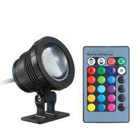 ▪☃❆ 10W RGB LED Underwater Light Submersible Lamp with Remote Control IP65 Waterproof for Pool Aquarium Pond Spray Fountain Festival