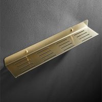 ⊕ Brushed Gold/Silver Bathroom Shelf 304 Stainless Steel Shower Soap Shampoo Holder Bath Storage Rack Nail Punched Wall 30-50CM