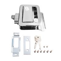 Rv Camper Door Lock Transportation Equipment Double Lock Cylinder Zinc Alloy Door Lock Inside and Outside Lock Durable High Hardness Easy Installation -White