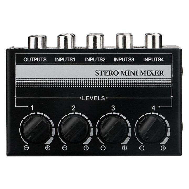 CX400 Audio Mixer Mini Stereo 4Channel Passive Mixer Microphone Multi