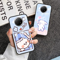 สำหรับ Redmi Note 9 5G เคสโทรศัพท์ Redmi Note 9 5G เคสกระจกเทมเปอร์ป้องกันกรอบ TPU แบบนุ่มแข็งกันกระแทกแฟชั่นฝาหลัง