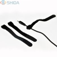 100 PCS 10*100mm P Type Magic Fastener Tapes Nylon Cable Ties Hook and Loop Straps for Laptop PC TV Wire Management Cable Management