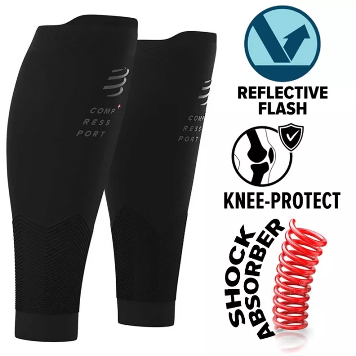 Compressport R2v2 Flash Calf Sleeves black Lazada