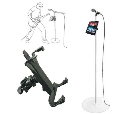 Music Microphone Stand Holder Mount For 3 inch-7 inch Tablet Ipad 2 3 5 Sam Tab Nexus 7