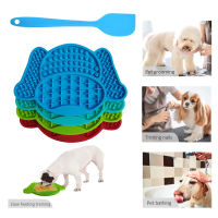 Bonzer Dog Slow Feeder Eco-friendly Silicone Lick Mat Soft Durable Dog Lick Sucking Disc fixed Pad Floor Eat Plate Scoop 1PC