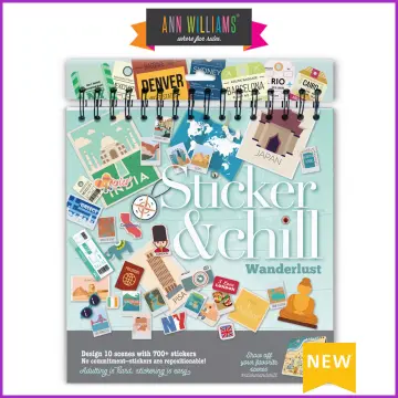 Sticker & Chill Book for Adults – 700+ Repositionable Colorful