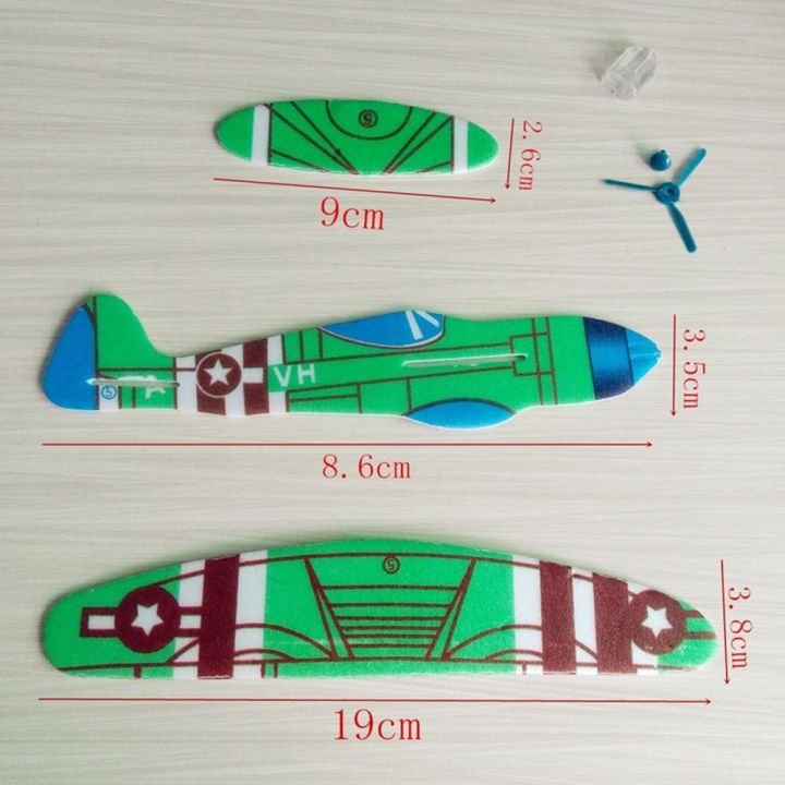 zhuwnana-10pcs-ขายดี-มือโยน-เด็กของขวัญเด็ก-ของเล่นเครื่องบิน-เครื่องบินโฟม-โมเดลเครื่องบิน-เครื่องร่อนบิน