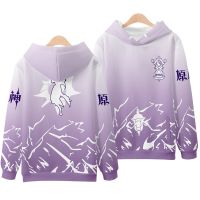 Genshin-Sudadera informal con capucha para niños y adultos, jersey de manga larga con estampado 3D, ropa de calle, novedad de 2021