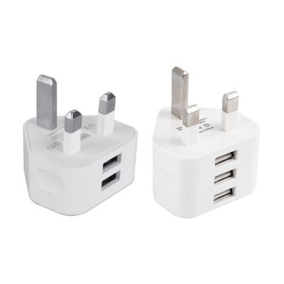 UK Standard Travel Wall USB Charger 2/3 Port 110-240V 2/3.1A USB Power Adapter traveling Charger Plug For Apple IPhone Series