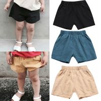 Kids Solid Color Shorts Korean Boys Girls Summer Casual Cotton Pants Baby Breathable Thin Pants