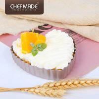 Chefmade แท้* ถาดทาร์ตหัวใจ 4 ชิ้น ขอบหยัก ถอดก้น (เซ็ต 4 ชิ้น)  WK9025-4